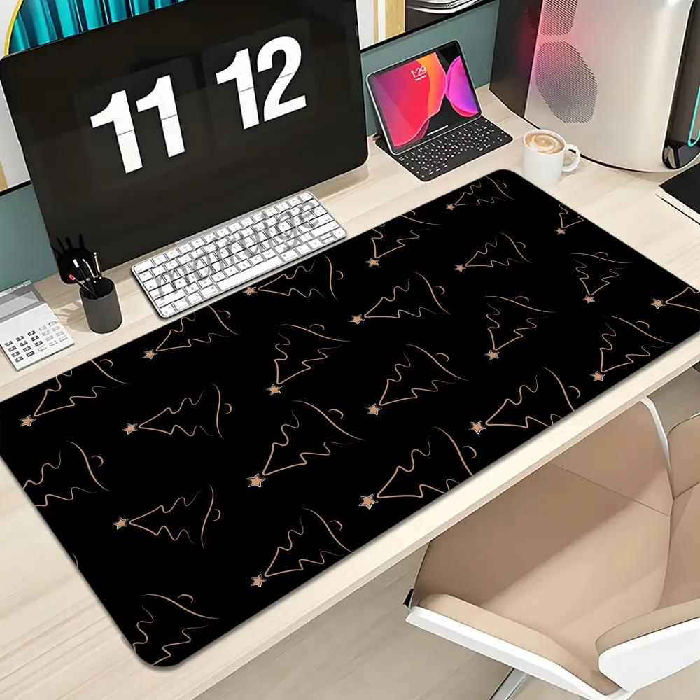 Christmas Tree Mouse Pad Large Computer Office Game Table Mat XXL Rubber Anti-slip Stitched Edge PC Keyboard Mats Long Desk Pads