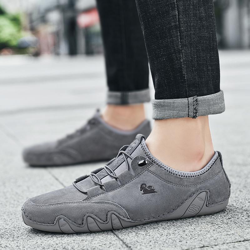 Leather Casual Shoes Men Ankle Boots Fashion High Top Sneakers Luxury Designer Loafers Men Moccasin Driving Motorcycle Shoes