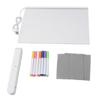 Acrylic Writing Board LED Desk Light Up Dry Erase with Stand 7 Colored Pens 2 Wiping Cloths L