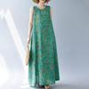 Sleeveless Plus Size Cotton Vintage Floral New In Dresses for Women Casual Loose Long Summer Dress