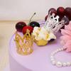 10/1Pcs Mini Crown Cake Decoration Princess Topper Pearl Tiara Children Hair Ornaments for Wedding Birthday Party Cake Decor