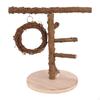 Parrots Bird Playground Perch Chewing Cage Top Wood Tree Multi Branch Gym