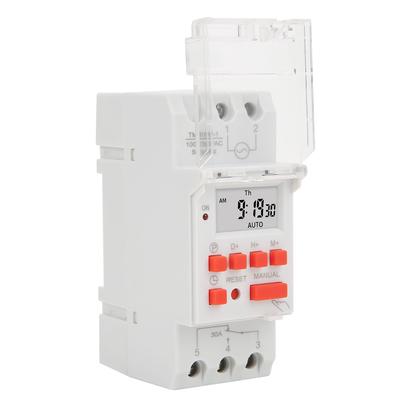 TM919B 1 100 130V AC 30A Недельный переключатель времени ЖК-дисплей Управление включением/выключением Программируемое реле времени