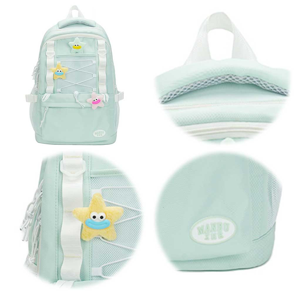 Рюкзак для женщин с несколькими карманами, нейлоновый рюкзак на молнии, большая вместимость, рюкзак для путешествий, поездок на работу и отдыха