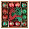 Colored Elk Christmas Tree Ornament Plastic Ball Xmas Tree Hanging New Christmas Decorations