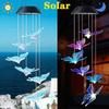 Solar Lights Outdoor Butterfly Dragonfly Hummingbird Wind Chimes Color Changing Waterproof Solar Powered Led Wind String Lights Hanging Lights
