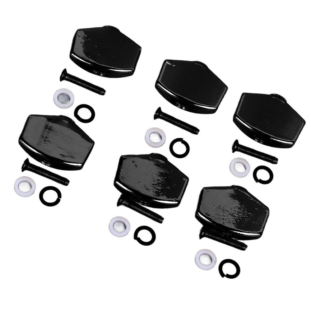 12PCS Plastic Guitar Tuning Pegs Black Guitar Machine Heads Guitar Tuning Keys For Acoustic Guitar