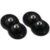 4Pcs Stainless Steel Mini Caster Wheels Black Appliance Wheels Paste Mini Roller  Furniture Box