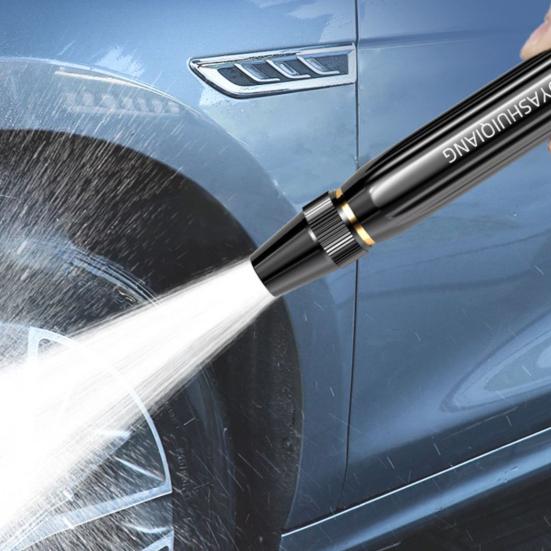 High Pressure Hose Nozzle Car Wash Booster Nozzle with Adjustable Spray Settings Garden Hose Nozzle for Plant Watering Car Washing Outdoor Cleaning