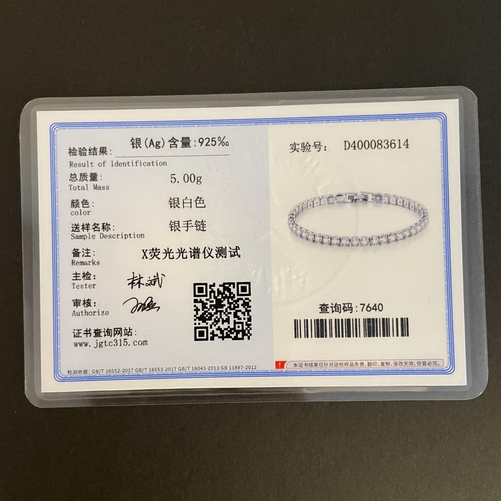 S925 Sterling Silver Bracelet Zirconia Tennis Ball Women Fashion Simple Engagement Wedding Charm Jewelry 4mm 16-20cm