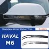 Для HAVAL M6 Наклейка на зеркало заднего вида Отделка Декор Защита Аксессуары из нержавеющей стали