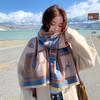 Autumn Winter Imitation Cashmere Scarf Women Print Thick Shawl