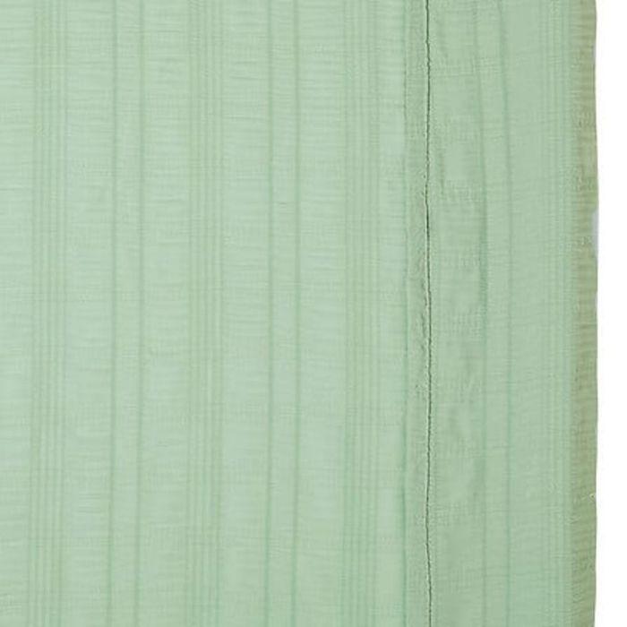 Voilage "Noa" motif rayures plissées tamisant 140 x 240 cm Atmosphera - Céladon