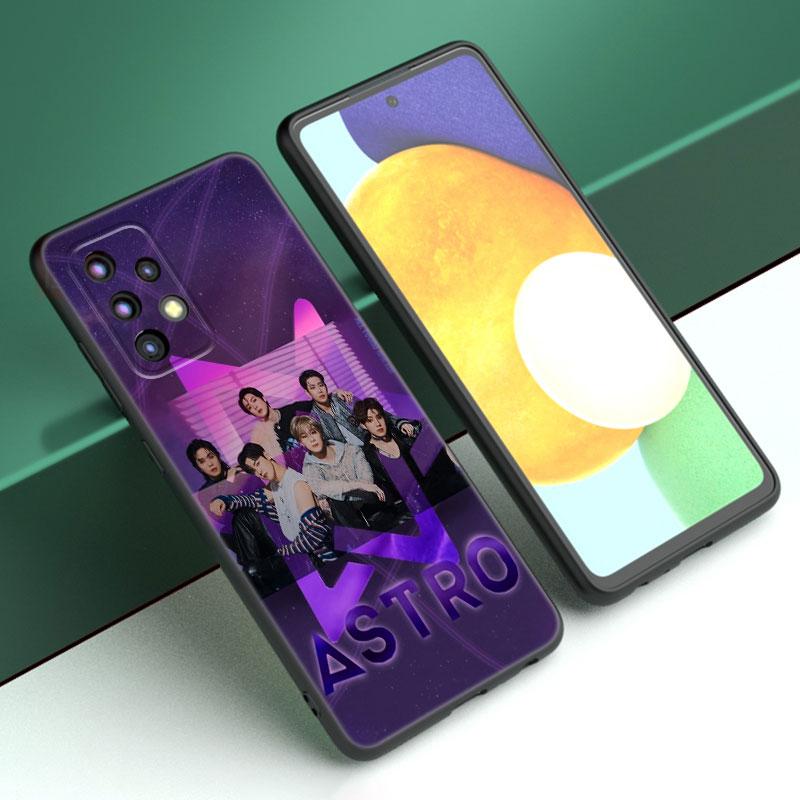 Черный чехол для телефона Astro Kpop для Samsung A13 A22 A24 A32 A23 A25 A34 A35 A52S A53 A54 A55 A73 5G A12 A14 A15 A31 A33 A50 A51 A72