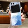 Чехол для Samsung Galaxy Z Flip 7 6 5 4 3 с акварельным мраморным узором, жесткий прозрачный складной чехол для Samsung Z Flip6 Flip5 Flip7