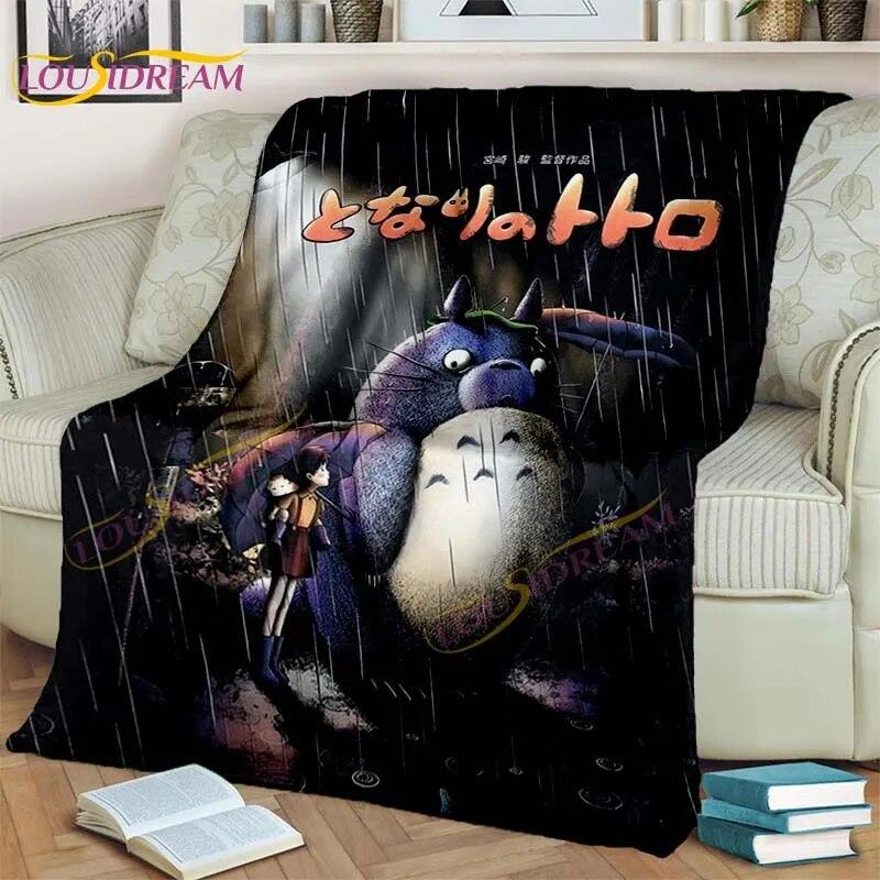 Одеяло в стиле аниме «Миядзаки», одеяло «Мой сосед Тоторо», одеяло «Унесенные призраками», фланелевое одеяло для спальни, гостиной, дивана