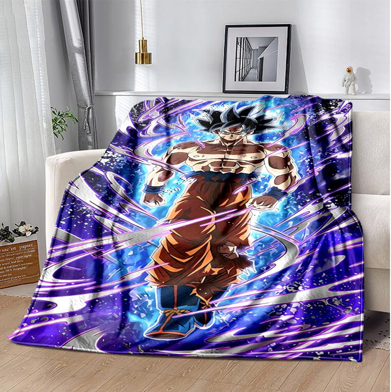 Goku Flannel Blanket Soft Warm All-Season Throw, Design for Camping, Car Travel, Hiking Sofa, Bed, Office Perfect Gift for Parties