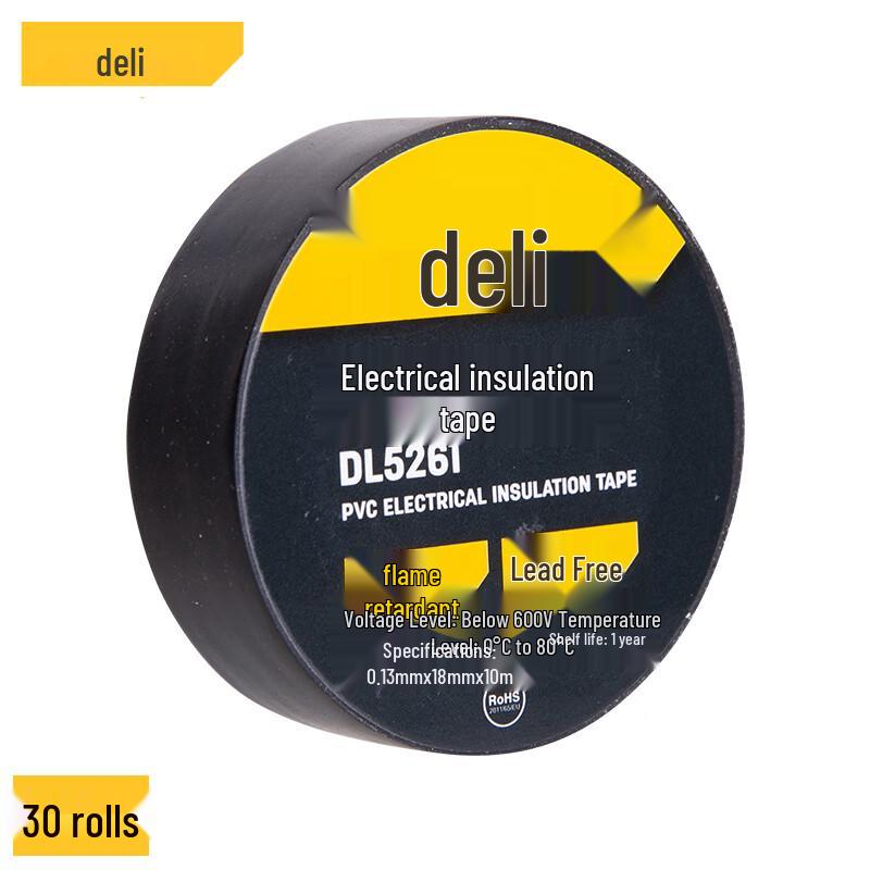 Deli PVC Electrical Insulation Tape (30 Rolls)