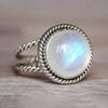 Exquisite Round Imitation Opal Rings Women Newly Designed Unique Versatile Female Finger Accessories Party Trendy Jewelry