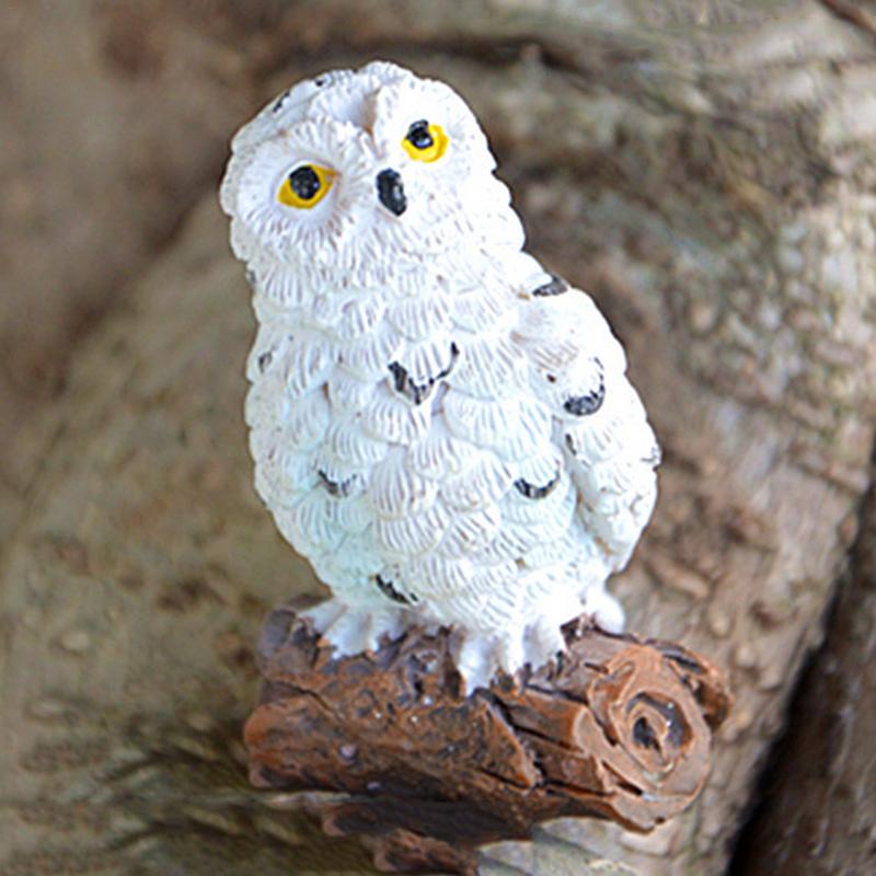 Миниатюрная фигурка совы, миниатюры, имитация животных, птицы, ландшафтный бонсай, украшение для сада, фей, домашний сад, декор из смолы