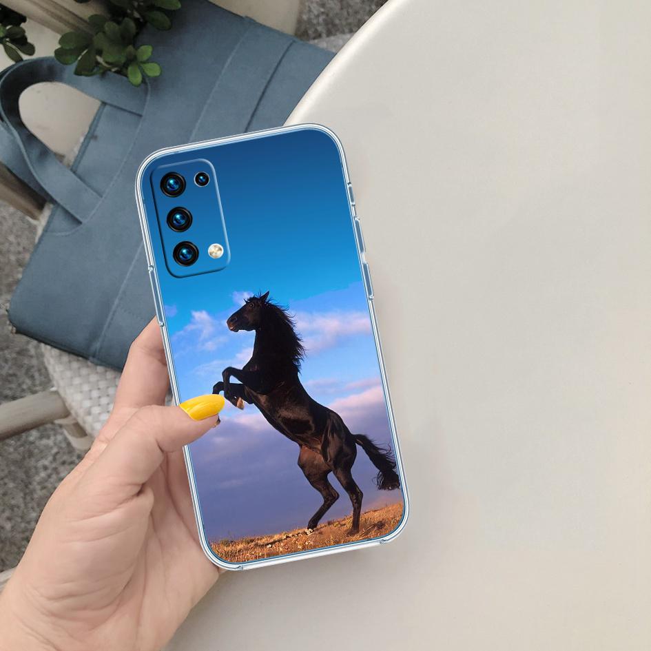 CJ53 Fine Horse Soft Shell Transparent Phone Case for Motorola Moto Edge 20 30 40 50 S30 Fusion Ultra Pro Neo Lite + G200 G23