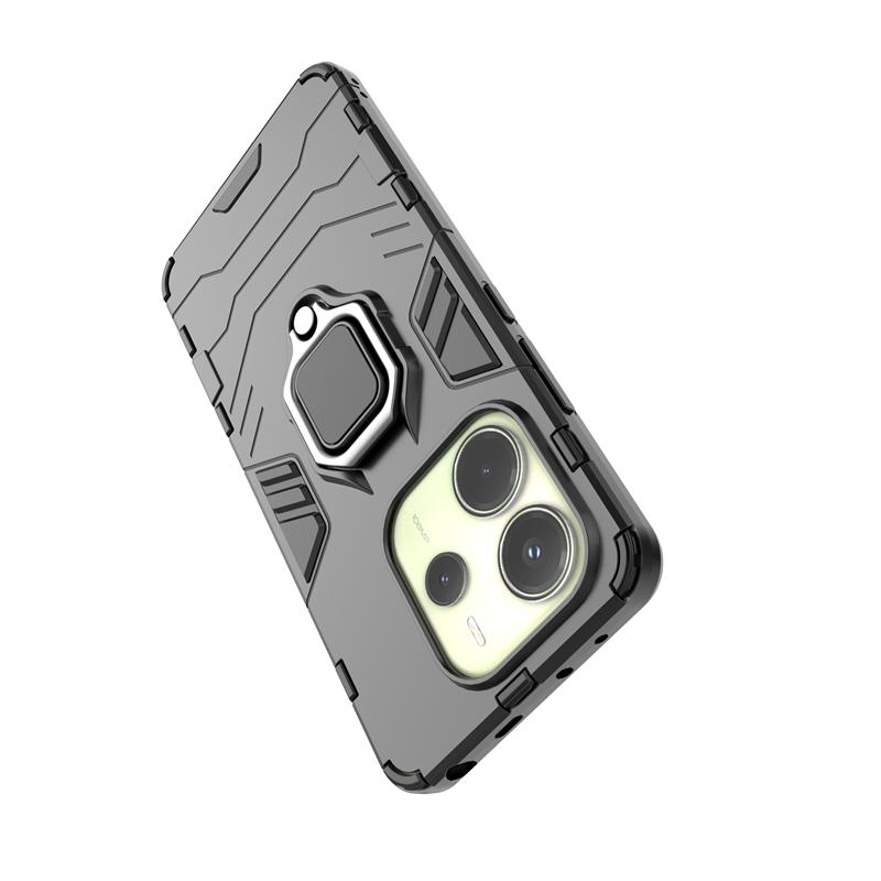 For Xiaomi Redmi Note 14 4G Case Car Magnetic Ring Holder Armor Shockproof Coque For Redmi Note14 4G Lens Protect Cover