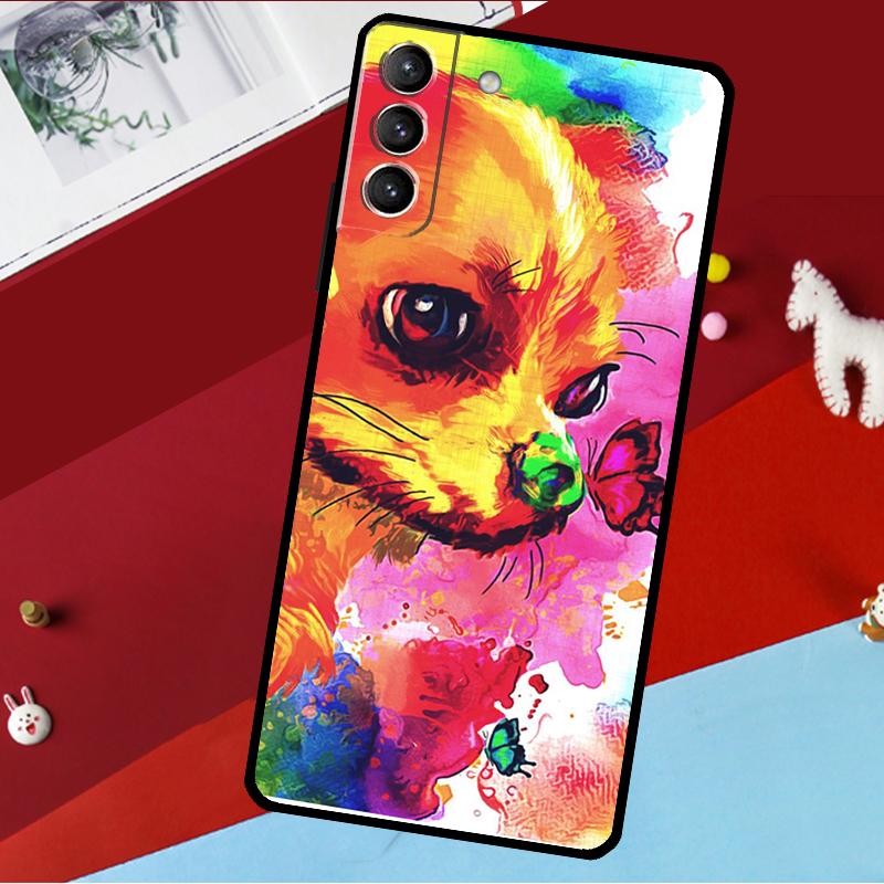 Мультяшная собака чихуахуа Чехол Для Samsung Galaxy S26 S25 S24 S21 S22 S20 Ultra S9 S10 Plus S23 FE S25 FE Чехол для телефона
