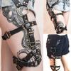 Gothic Punk Sexy Harajuku Leather Leg Ring Women Leather Leg Rings Cosplay Spike High Quality Elastic Thigh Ring Garter