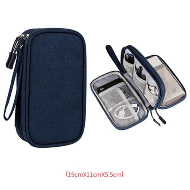 Cable Bag Travel Organizer New Storage Organizers Pouch Carry Case Portable Waterproof Double Layers Storage Bags For Cable Cord