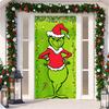Рождественская дверная крышка, рождественские украшения двери, декор передней двери, праздничные рождественские вечерние атрибуты 78,7x35,4 дюйма