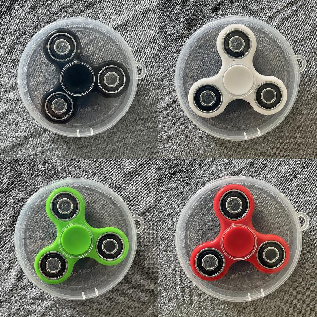 Tri Fidget Hand Spinner Triangle Brass Metal Colorful Finger Toy For Focus And Stress Relief