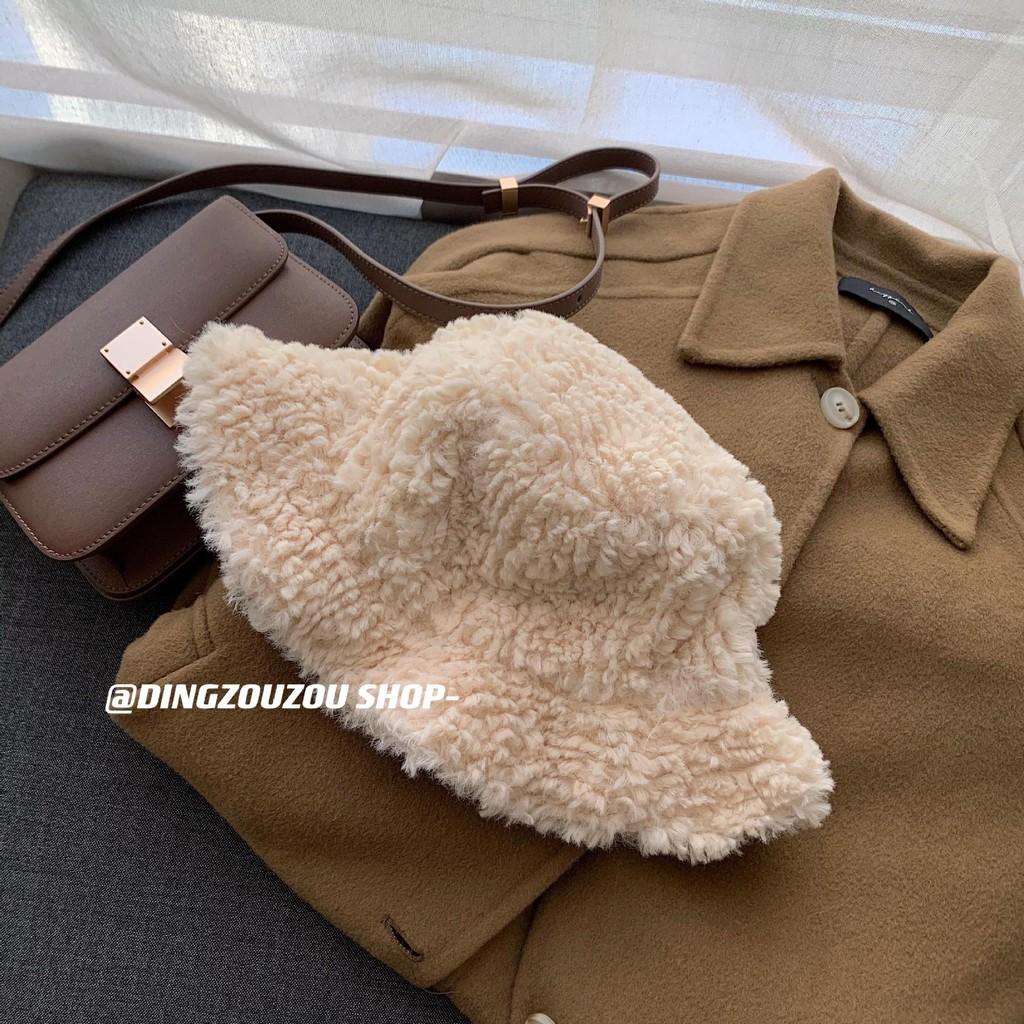 Thickened Lamb Stylish Wool Winter Bucket Hat For Women Cozy And Warm Ear Protection