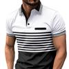 Летняя модная мужская рубашка поло с воротничком и лацканами, мужские спортивные топы с коротким рукавом