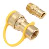 3pcs Gas Quick Connect Fittings Brass 1 2in Gas Quick Connect Adapter Kit for Rv Trailer Van