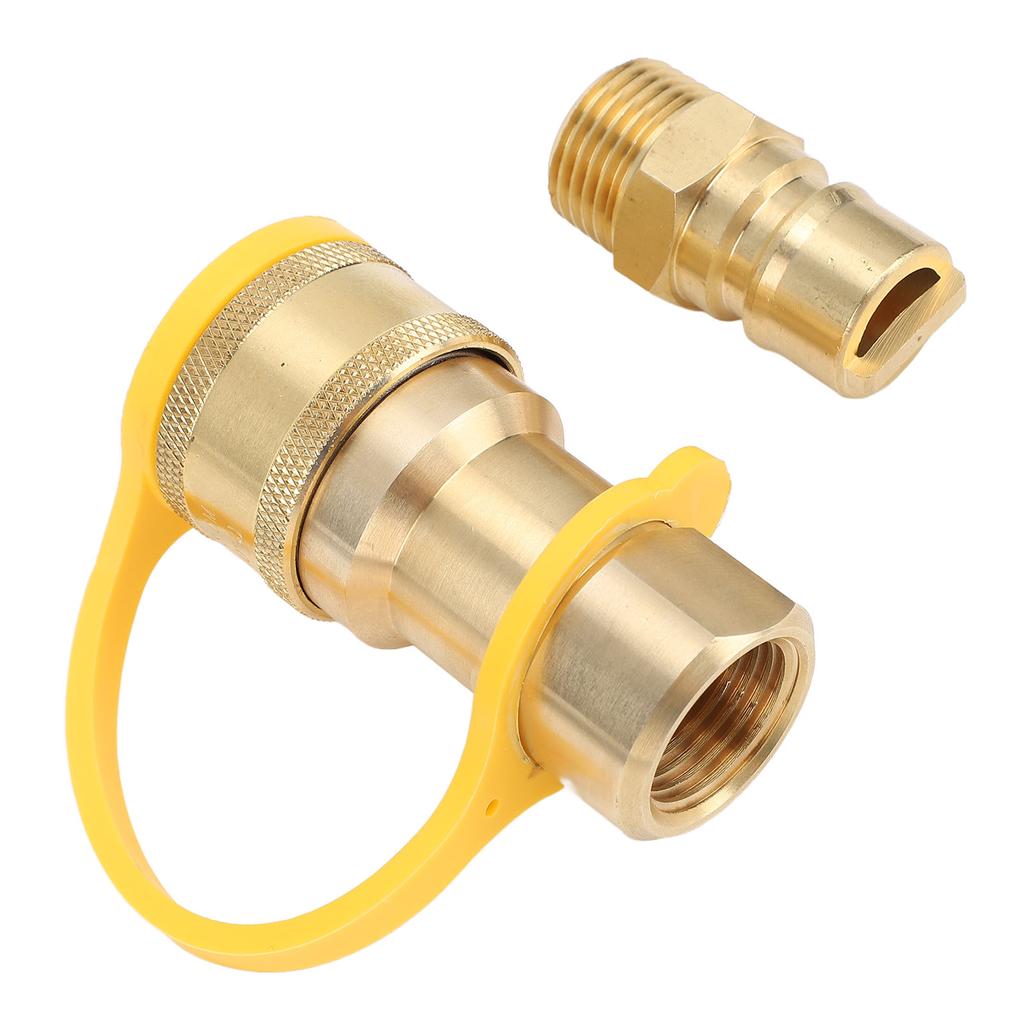 3pcs Gas Quick Connect Fittings Brass 1 2in Gas Quick Connect Adapter Kit for Rv Trailer Van