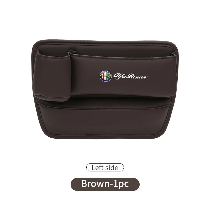 Car Stickers For Alfa Romeo Universal Car Seat Gap Filler Storage Box With Cup Holder For Alfa Romeo Giulia 147 Mito 156 159 166
