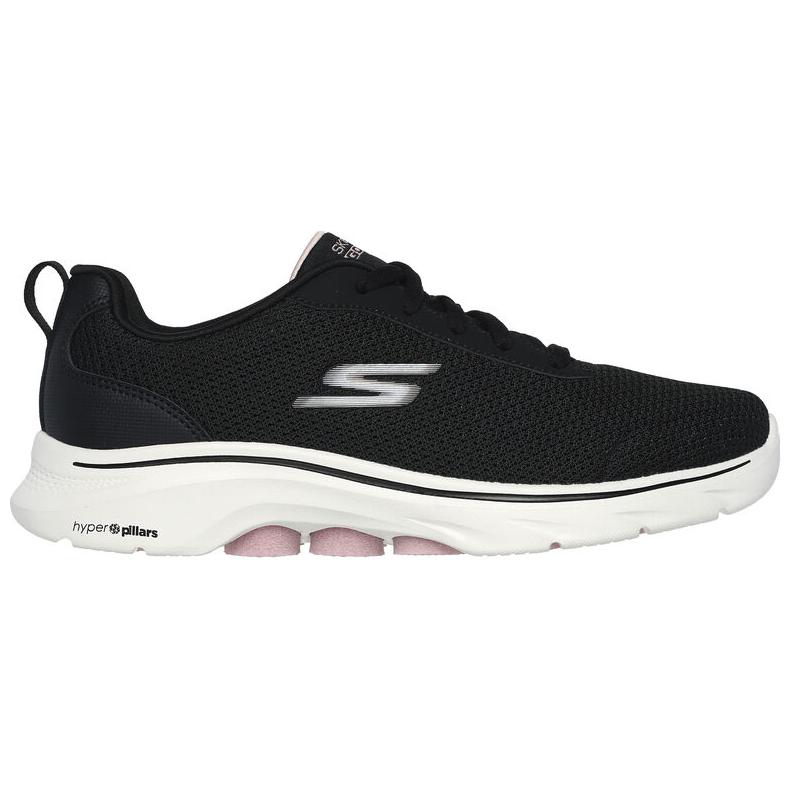 Skechers Go Walk 7 Clear Path Удобные Универсальные Прочные Низкие Повседневные Кроссовки Женские Черные 125207-BKPK