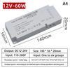 Светодиодный светильник для шкафа Блок питания 24/36/48/60/100/150 Вт Трансформатор 12 В 24 В Источник постоянного напряжения Адаптер для светодиодной ленты