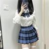 Autumn Slimming JK Uniform: Pleated Skirt & Long Sleeve Shirt Set for Women