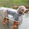 Pet Raincoat Transparent Snap Button Design Hooded Minimalistic Adjustable Windproof Soft Dog Rainwear Pet Rain Gear Rain Supply