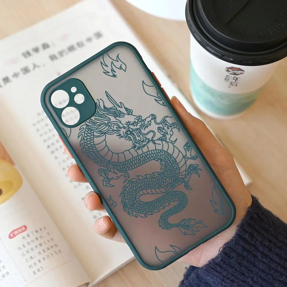 Модный фиолетовый чехол для телефона с рисунком животного-дракона для iPhone 16 15 14 13 12 11 Pro Max Mini SE 7 8 Plus, глянцевая жесткая накладка