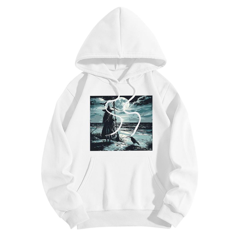 Толстовки для девочек-подростков с длинным рукавом и принтом, повседневные толстовки с графическим принтом, пуловер на шнурке, симпатичная толстовка большого размера