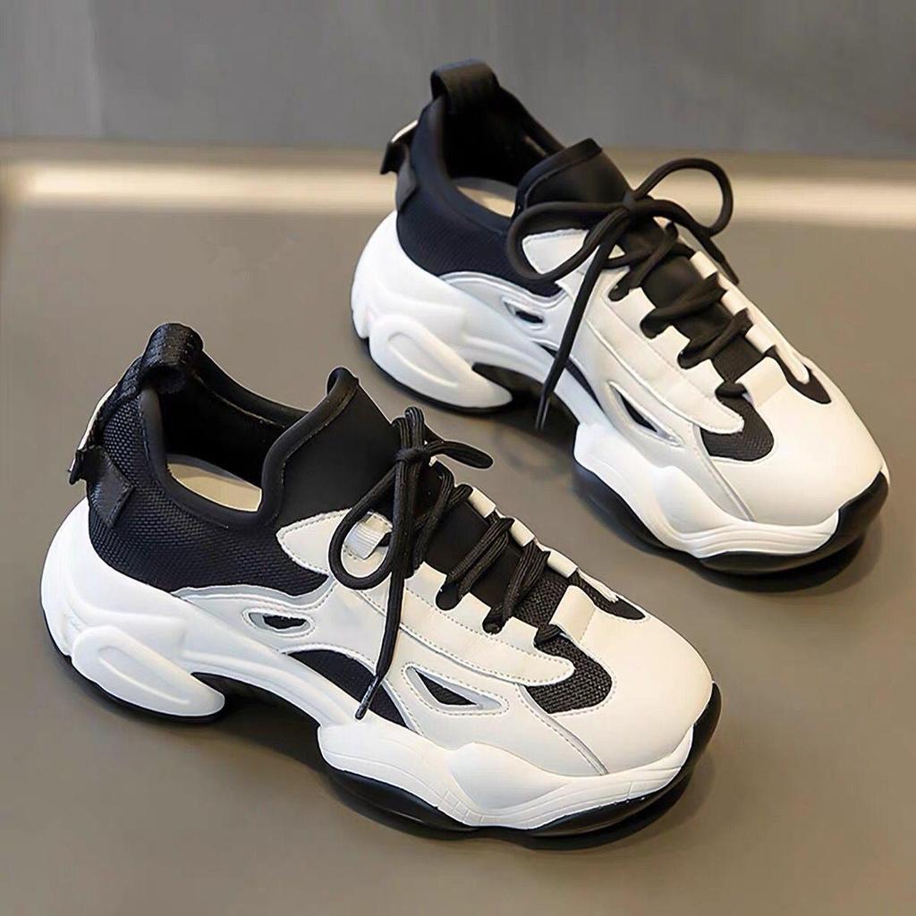 Korean Style Mesh Women Sneakers Comfortable Casual Color Matching Increase Platform Women's Shoes 2024 New Fashion Spring