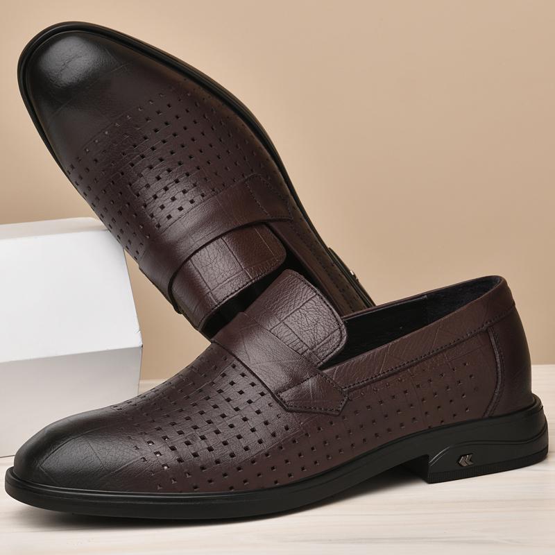 Мужские туфли из натуральной кожи, мягкие нескользящие резиновые мокасины, люксовые брендовые мужские повседневные плоские дышащие деловые туфли, классические мокасины