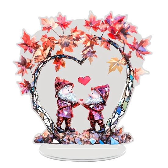 Орнамент в виде сердца любви 2D Плоский акриловый настольный декор Мультяшный орнамент в виде сердца любви