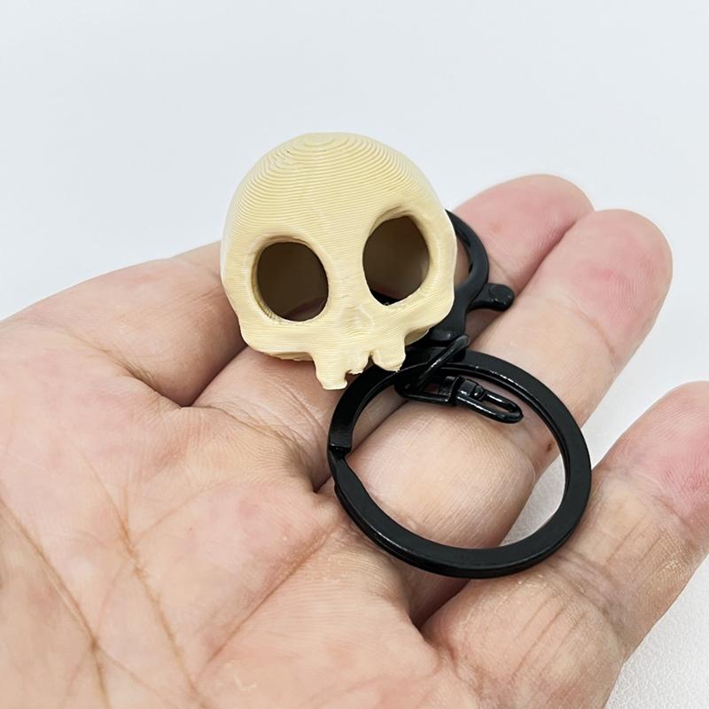 3D Printed Skull Keychain Pendant Creative Design Decoration Bag Accessories Charm Fashion Gift
