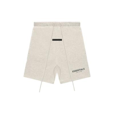 Fear of God Essentials Шорты с drawstring из флиса Унисекс Низ Светло-серый Овсяный FOG-FW21-183