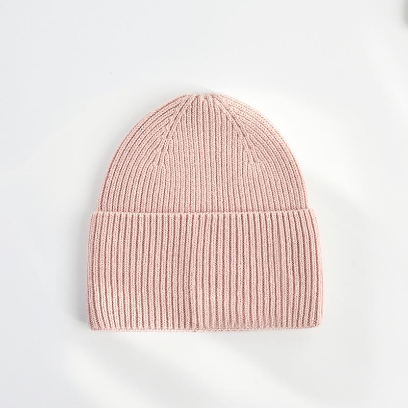 Custom Winter Knit Beanie Hat Soft Wool Hats for Women Men Unisex Wide Cuff Skull Tuque Cap With Custom Logo