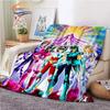 Classics Animated Character Seiya Patterned Wool Blanket Cartoon Saint Seiya Series Children Shawl and Sofa Super Soft