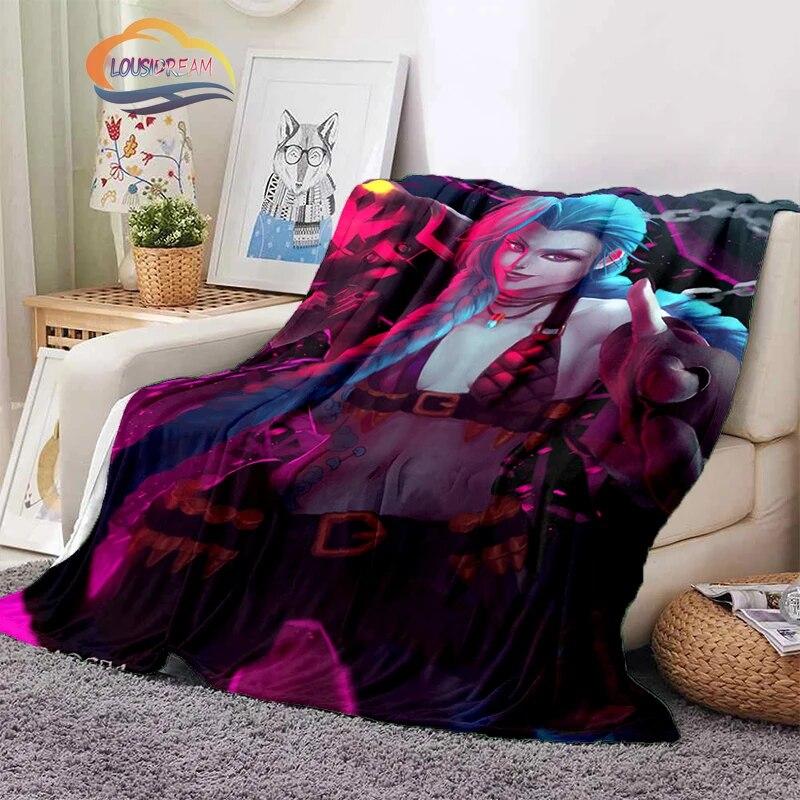 Мультяшное одеяло Rage Laurie Jinx, фланелевое теплое мягкое плюшевое покрывало для дивана-кровати, удобное зимнее одеяло для девочек